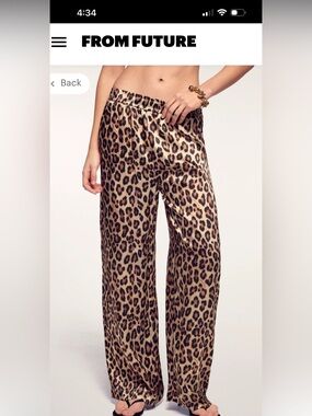 From Future 100% Silk Régine Wide Leg Pants (Size 38)